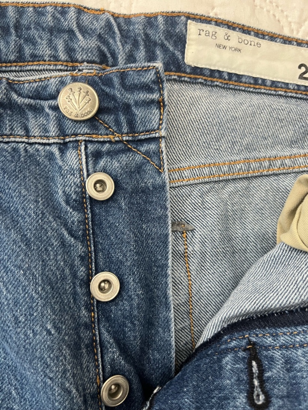 Rag & Bone Maya High Rise Crop Flare Jean Size 28 Rye Harbor Wash - Picture 7 of 15